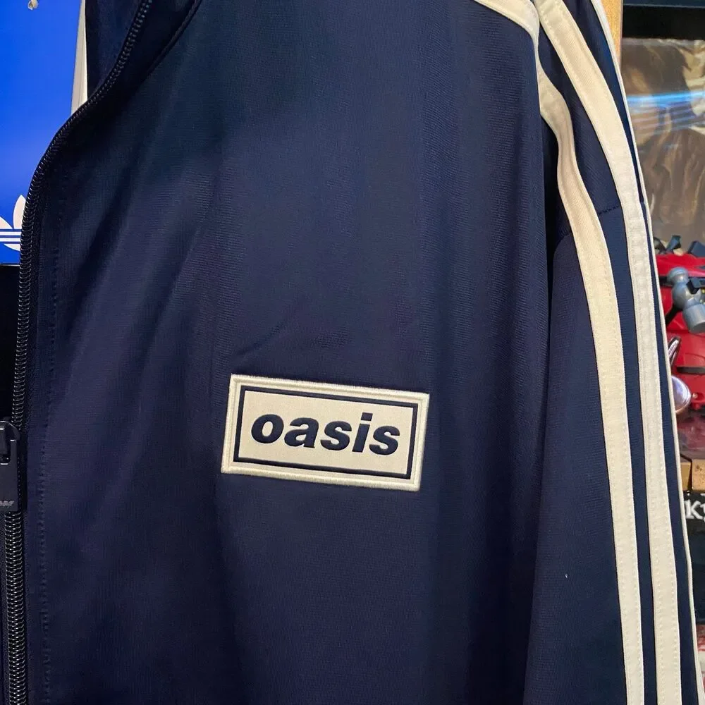 NWT Adidas Originals Oasis Live 25 Firebird Track Jacket Mens 2XL Navy Blue